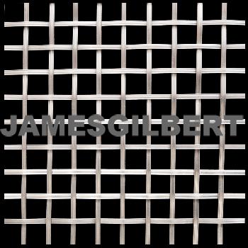 Handwoven Stainless Steel Decorative Grille with 3mm Reeded Wire and 13mm Square Aperture